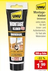 Montagekleber Universal im Angebot bei Zimmermann in Magdeburg Montagekleber Universal Angebote von UHU bei Zimmermann Magdeburg für 1,99 €