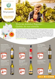 GLOBUS Prospekt für Wiesbaden mit 2 Seiten GLOBUS Prospekt für Wiesbaden: "Weine aus deutschen Regionen – Qualität, die man schmeckt", 2 Seiten, 08.08.2022 - 13.08.2022