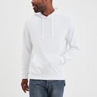 Sweat molleton à capuche hoodie blanc homme dans le catalogue La Halle
