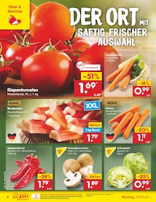 Tomaten im Netto Marken-Discount Prospekt "Aktuelle Angebote" mit 50 Seiten (Paderborn)