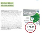 Gingium 120 mg bei LINDA im Berlin Prospekt für 74,49 €