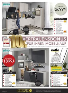 Kühlschrank im BRAUN Möbel-Center Prospekt "10% VERTRAUENSBONUS FÜR IHREN MÖBELKAUF" mit 6 Seiten (Rastatt)