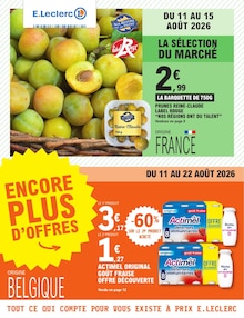 Catalogue E.Leclerc de la semaine 33, "TOUT CE QUI COMPTE POUR VOUS EXISTE À PRIX E.LECLERC", page 1, 11/08/2026 - 22/08/2026 Prospectus E.Leclerc en cours, "TOUT CE QUI COMPTE POUR VOUS EXISTE À PRIX E.LECLERC", page 1 sur 20