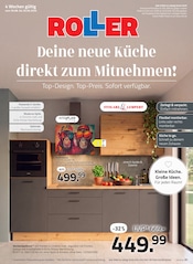 ROLLER Möbel & Einrichtung Prospekt der aktuellen Woche mit 4 Seiten, gültig von 30.08.2026 bis 26.09.2026, in Vetschau und Umgebung Aktueller ROLLER Möbel & Einrichtung Prospekt in Vetschau und Umgebung, "Deine neue Küche direkt zum Mitnehmen!" mit 4 Seiten, 30.08.2026 - 26.09.2026