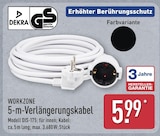 5-m-Verlängerungskabel im Angebot bei ALDI Nord in Brandenburg 5-m-Verlängerungskabel Angebote von WORKZONE bei ALDI Nord Brandenburg für 5,99 €