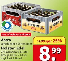 Astra oder Holsten Edel bei famila Nordost in Wedel Astra oder Holsten Edel im Angebot bei famila Nordost Wedel für 8,99 €