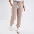 Pantalon jogging droit molleton beige femme dans le catalogue La Halle
