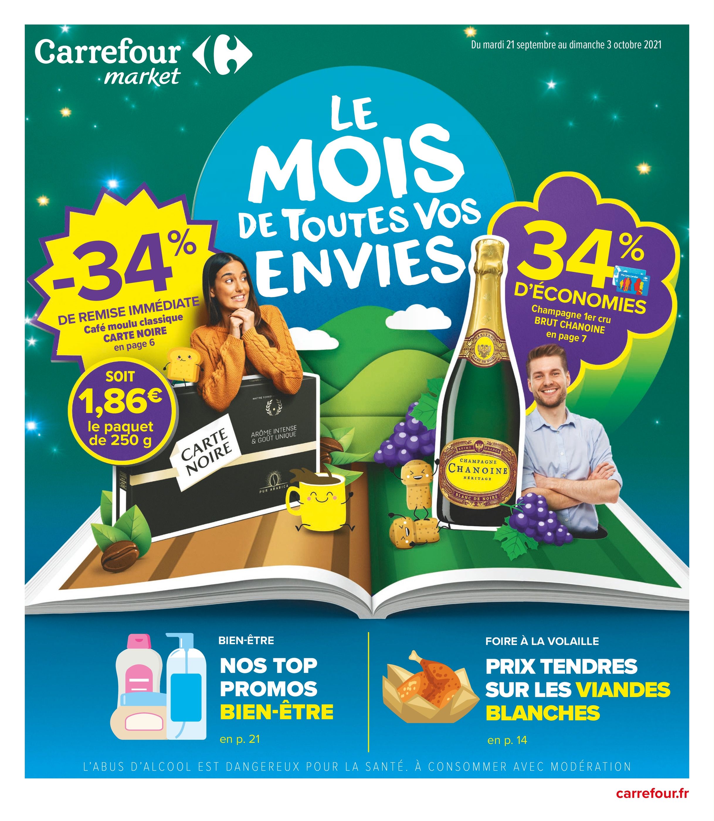 Catalogue Carrefour Market à Les Olives, avec 80 pages Prospectus Carrefour Market à Les Olives, "Le mois de toutes vos envies", 80 pages, 21/09/2021 - 03/10/2021