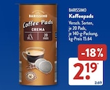 Kaffeepads Angebote von Barissimo bei ALDI SÜD Rosenheim für 2,19 €