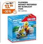 NOTARZT-MOTORRAD MIT BLINKLICHT von PLAYMOBIL im aktuellen Müller Prospekt für 13,99 €