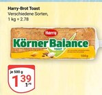 Körner Balance Toast im Angebot bei GLOBUS in Gießen Körner Balance Toast Angebote von Harry bei GLOBUS Gießen für 1,39 €