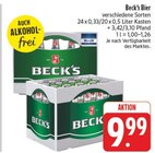 Bier im Angebot bei E center in Weimar Bier Angebote von Beck's bei E center Weimar für 9,99 €