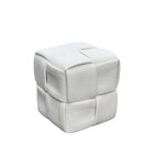 Pouf en tissu côtelé tressé beige - CARREFOUR HOME en promo chez Carrefour Villeurbanne à 18,99 €