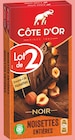 Tablettes de chocolat noir noisettes entières - CÔTE D'OR en promo chez Intermarché Schiltigheim à 4,87 €