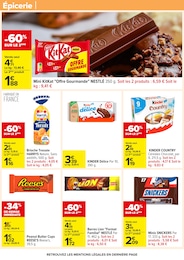 Prix et réduction Kinder Country dans le prospectus Carrefour en cours Offre Kinder Country dans le catalogue Carrefour du moment à la page 43