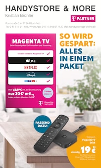 Fernseher im handystore & more Prospekt "SO WIRD GESPART: ALLES IN EINEM PAKET" mit 12 Seiten (Buchholz (Nordheide))