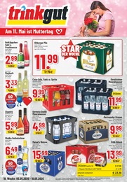 Getränkemarkt Prospekt von Trinkgut in Wietmarschen Aktueller Trinkgut Getränkemärkte Prospekt für Wietmarschen: Aktuelle Angebote mit 6} Seiten, 05.05.2025 - 10.05.2025