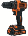 Perceuse visseuse sans fil 18V 1,5Ah 2 vitesses - BLACK+DECKER en promo chez Intermarché Hyper Paris à 79,99 €