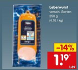 Leberwurst Angebote bei Netto Marken-Discount Heilbronn für 1,19 €
