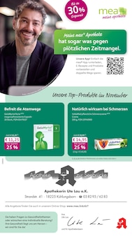 mea - meine apotheke Prospekt der Woche "Unsere November-Angebote" Seite 1, 01.11.2025 bis 30.11.2025 für Kühlungsborn Aktueller mea - meine apotheke Prospekt "Unsere November-Angebote" Seite 1 von 4 Seiten für Kühlungsborn