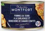 Pommes de terre à la Sarladaise et Manchons de Canard Confits - MAISON MONTFORT en promo chez U Express Joué-lès-Tours à 8,45 €