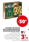 Coffret de petits feuilletés surgelés Sapin en Hiver - Blini - U Express à Saint-Étienne Coffret de petits feuilletés surgelés Sapin en Hiver - Blini en promo chez U Express Saint-Étienne à 3,77 €