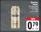 Pilsener Angebote von Warsteiner bei EDEKA Weimar für 0,79 €