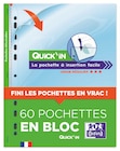 Bloc 60 pochettes perforées A4 Quick'In - Oxford en promo chez Intermarché Super Bloc 60 pochettes perforées A4 Quick'In - Oxford dans le catalogue Intermarché Super