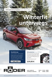 Aktueller Volkswagen Prospekt mit Ski, "Auf ins Wintervergnügen", Seite 1