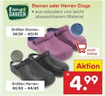 Damen oder Herren Clogs von Living Garden für 4,99 € bei Netto Marken-Discount im Angebot Damen oder Herren Clogs von Living Garden im aktuellen Netto Marken-Discount Prospekt