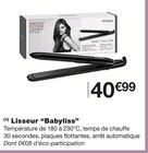 Lisseur - Babyliss en promo chez Monoprix Lisseur - Babyliss dans le catalogue Monoprix