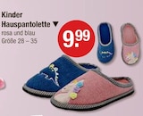 Kinder Hauspantolette rosa für 9,99 € bei V-Markt im Angebot Kinder Hauspantolette rosa im aktuellen V-Markt Prospekt