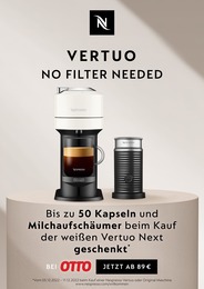 Nespresso Prospekt: "Vertuo - No Filter Needed", 3 Seiten, 05.12.2022 - 12.12.2022
