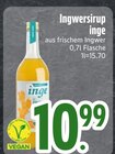 Ingwersirup im Angebot bei EDEKA in Ingolstadt Ingwersirup Angebote von inge bei EDEKA Ingolstadt für 10,99 €