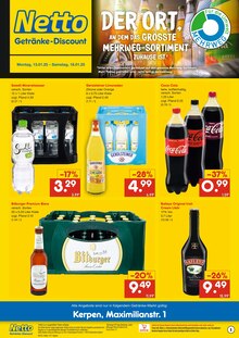 Cola im Netto Marken-Discount Prospekt "DER ORT, AN DEM DU IMMER AUSGEZEICHNETE PREISE FINDEST." mit 2 Seiten (Kerpen (Kolpingstadt))