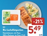 Aktuelles Bio-Lachsfiletportion Angebot bei ALDI SÜD in Leverkusen ab 5,49 €