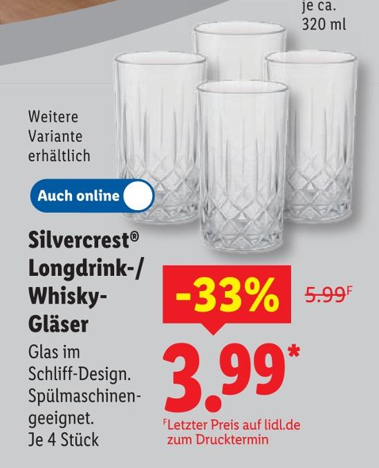 Longdrink-/Whisky-Gläser