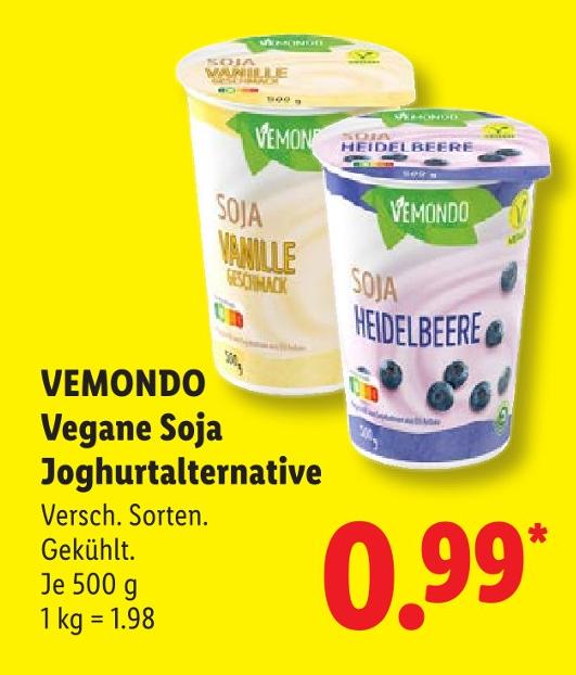 Vegane Soja Joghurtalternative Vanille