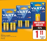Batterien Longlife E-Block 6LR61 von Varta im aktuellen E center Prospekt