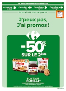 Prospectus Carrefour Proximité de la semaine "J’peux pas, J’ai promos !" avec 1 pages, valide du 14/01/2025 au 26/01/2025 pour Sigoulès et alentours