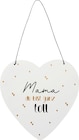 Metallherz mit Spruch "Mama du bist ganz toll", weiß/gold/schwarz bei dm-drogerie markt im Prospekt "" für 2,25 €