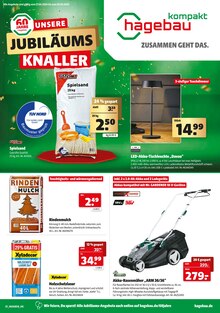 Elektrorasenmäher im hagebau kompakt Prospekt "UNSERE JUBILÄUMS KNALLER" mit 8 Seiten (Mainz)