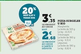 Pizza surgelée - U Bio - Super U à Tremblay-en-France Pizza surgelée - U Bio en promo chez Super U Tremblay-en-France à 2,68 €