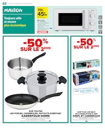 Prix et réduction Poêle dans le prospectus Carrefour Market en cours Offre Poêle dans le catalogue Carrefour Market du moment à la page 50