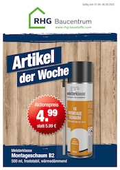 Aktueller RHG Baucentrum Baumärkte Prospekt in Neumark und Umgebung, "Artikel der Woche" mit 1 Seite, 01.09.2025 - 06.09.2025