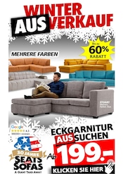 Seats and Sofas Möbel & Einrichtung Prospekt der aktuellen Woche mit 1 Seite, gültig von 31.01.2026 bis 14.02.2026, in Oestrich-Winkel und Umgebung Aktueller Seats and Sofas Möbel & Einrichtung Prospekt in Oestrich-Winkel und Umgebung, "WINTER AUS VERKAUF" mit 1 Seite, 31.01.2026 - 14.02.2026