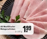 Aktuelles Alt Westfälischer Metzgerschinken Angebot bei REWE in Mülheim (Ruhr) ab 1,99 €