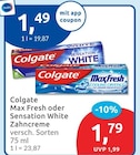 Max Fresh von Colgate für 1,49 € bei budni im Angebot Max Fresh von Colgate im aktuellen budni Prospekt