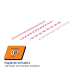 Papierstrohhalme im aktuellen Action Prospekt