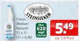 Classic Medium Naturell im Angebot bei Getränke Oase in Hamm Classic Medium Naturell Angebote von Steinsieker bei Getränke Oase Hamm für 5,49 €